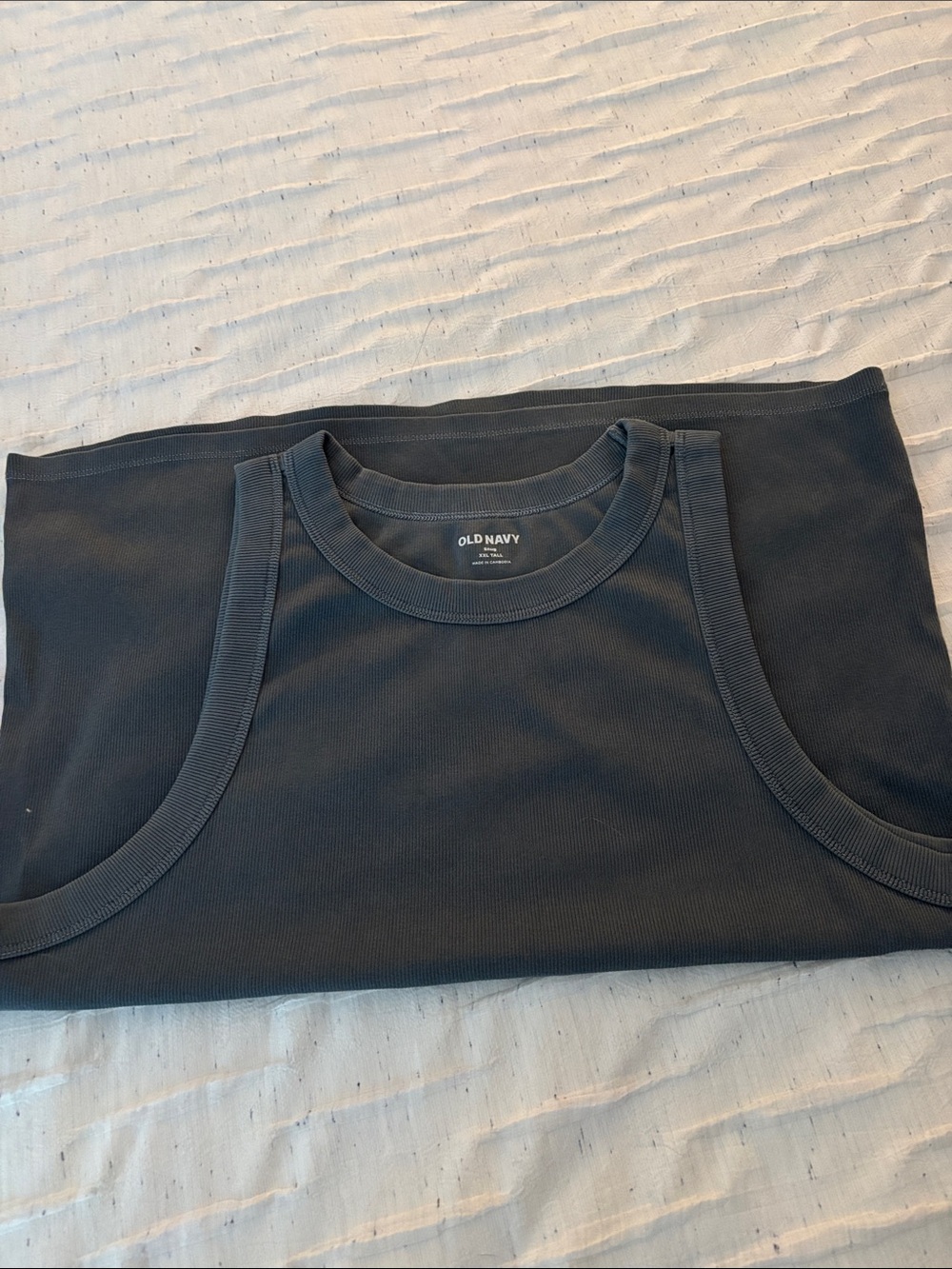 Old Navy Dark Charcoal Ribbed Tank Top